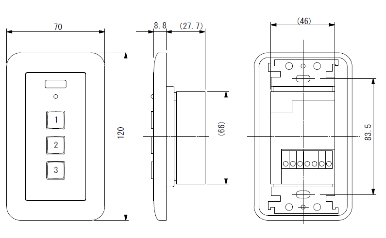 T-3312A寸法図